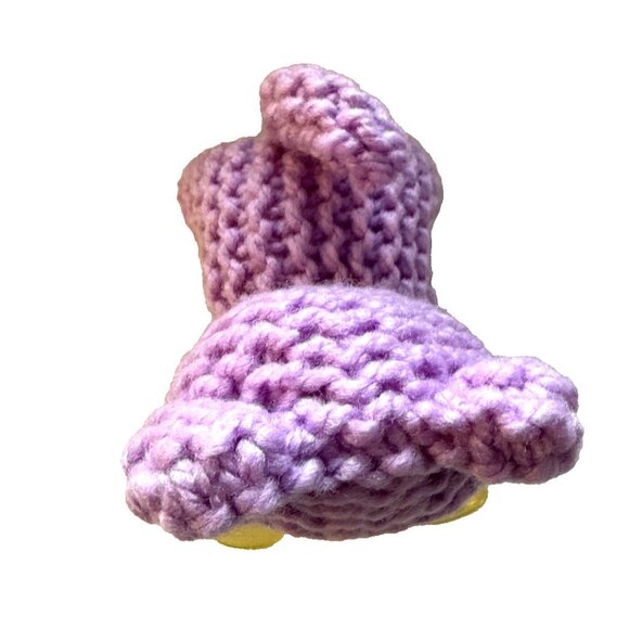 Handmade Purple Pink Crochet Cat Stuffy Plush Squishy Amigurumi Soft 5.5” - Picture 7 of 7